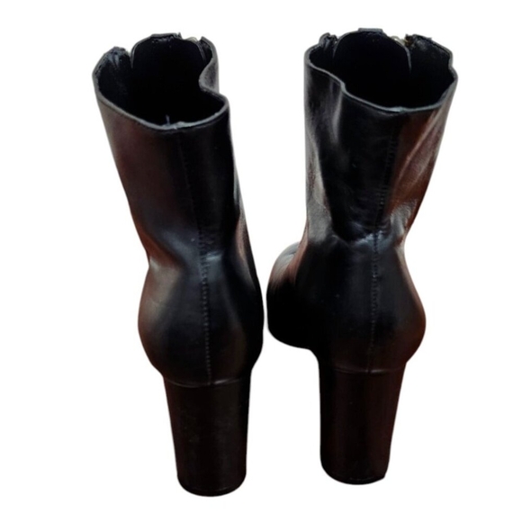 Schutz womens black leather zip bootie size 7 - Picture 7 of 14